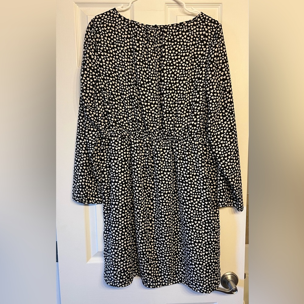 Jcrew Factory Black and White heart dress